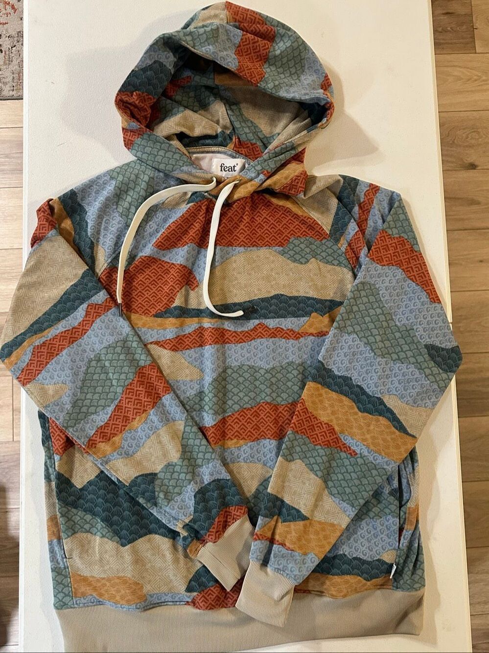 Feat Womens Multicolor Camouflage BlanketBlend Pullover Hoodie Size Medium
